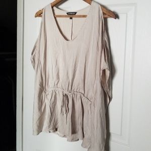 Express shoulderless dress shirt